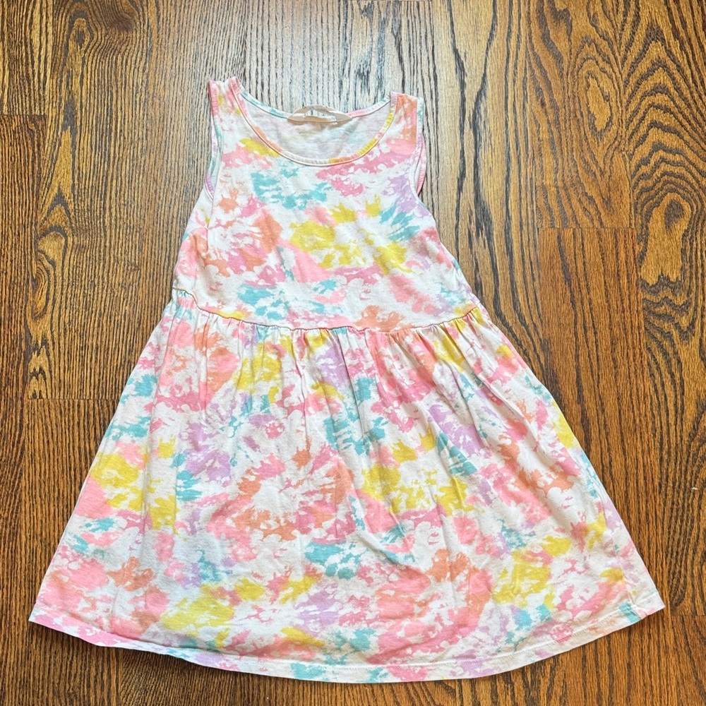 H&M Girls' Pastel Tie-Dye Tank Dress - Pink, Yellow, Blue